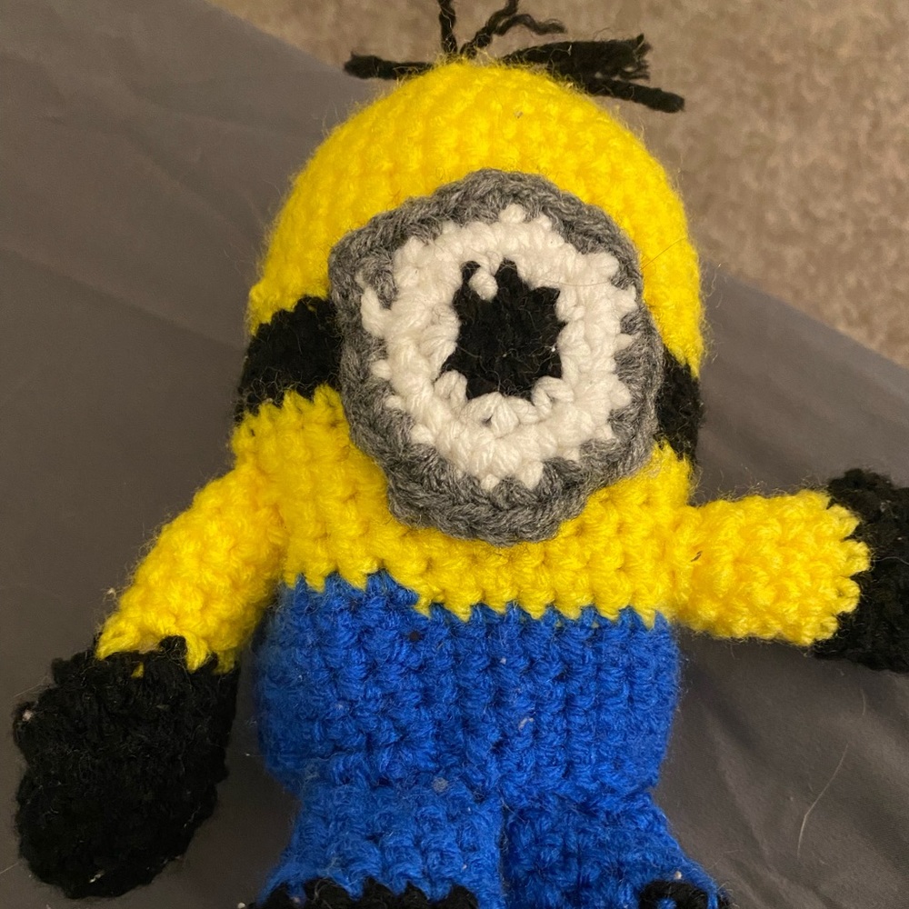 Handmade crochet minion